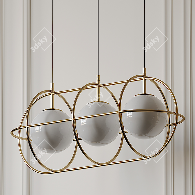 Eclipse Linear Pendant Light 3D model image 1