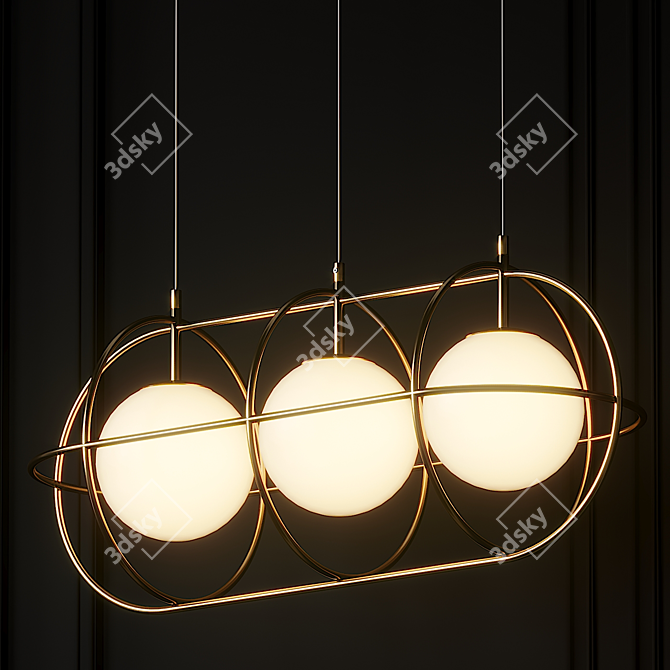 Eclipse Linear Pendant Light 3D model image 2