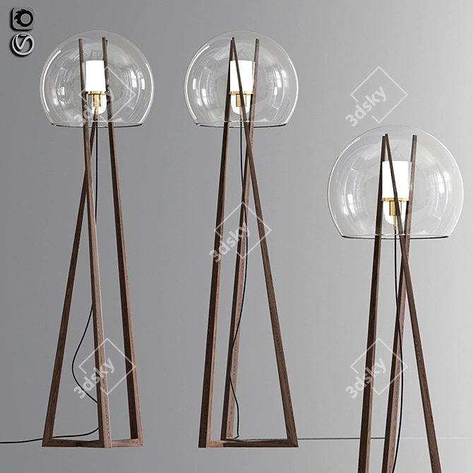 Sleek Floor Lamp: Modern & Versatile 3D model image 1