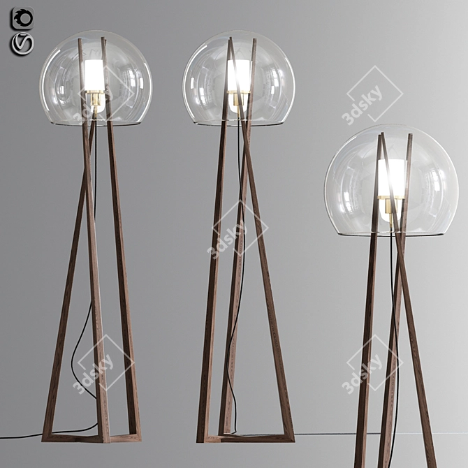 Sleek Floor Lamp: Modern & Versatile 3D model image 4