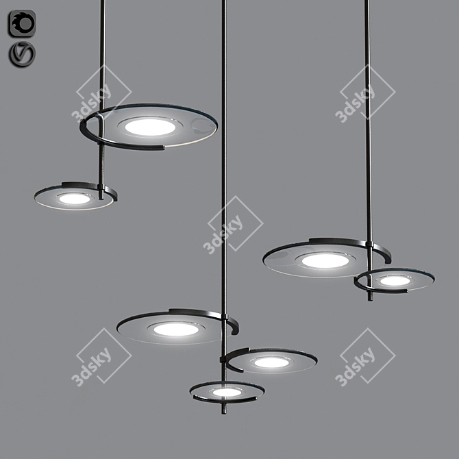 LG Chem OLED Ceiling Light: Effortless Elegance 3D model image 1