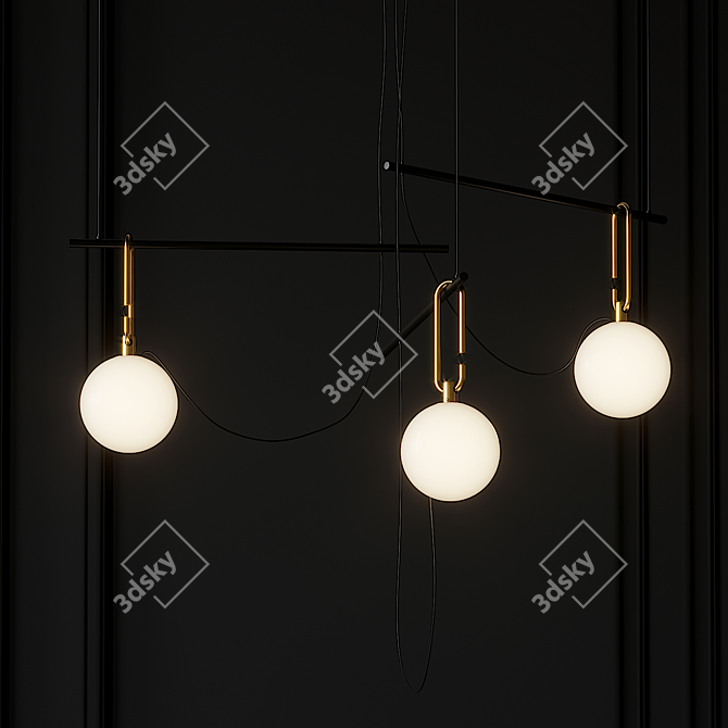 Sophisticated NH S3 Suspension Lamp by Neri & Hu 3D model image 2