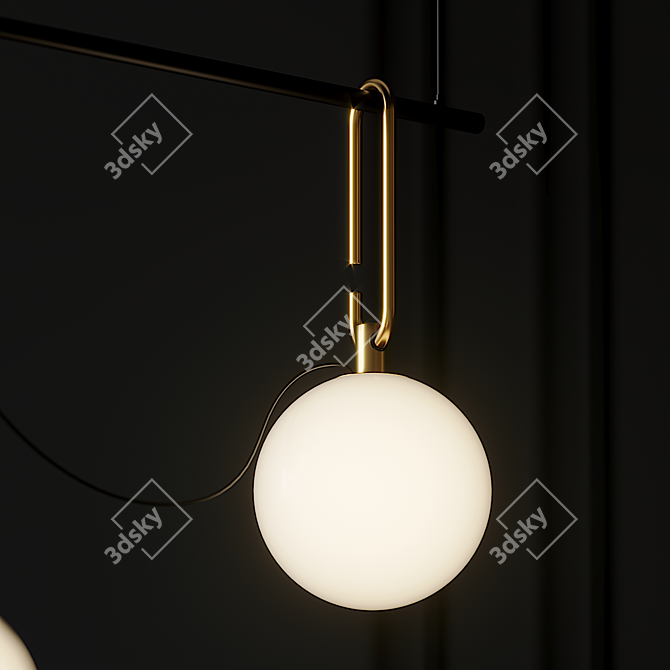 Sophisticated NH S3 Suspension Lamp by Neri & Hu 3D model image 3