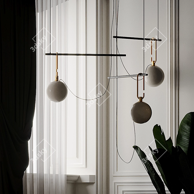 Sophisticated NH S3 Suspension Lamp by Neri & Hu 3D model image 4