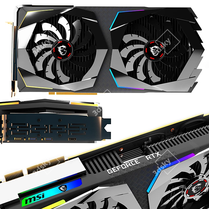  Ultimate Graphics Power: Nvidia MSI RTX 2070 Super 3D model image 1