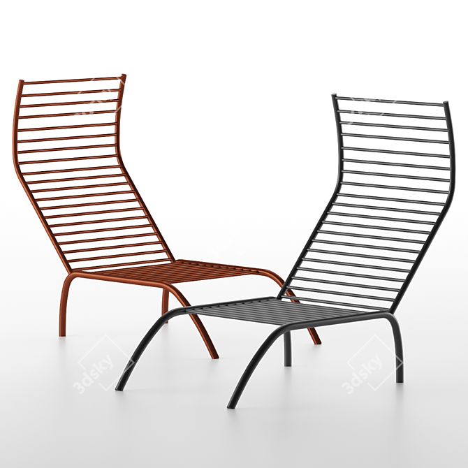 Outdoor Chair 432: 3ds Max, FBX, OBJ 3D model image 1