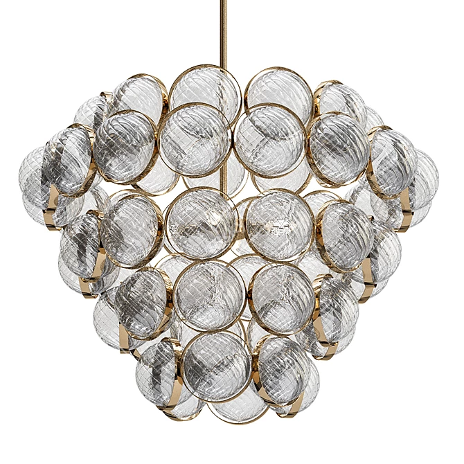 Elegant Sphaira Glass Chandelier 3D model image 1