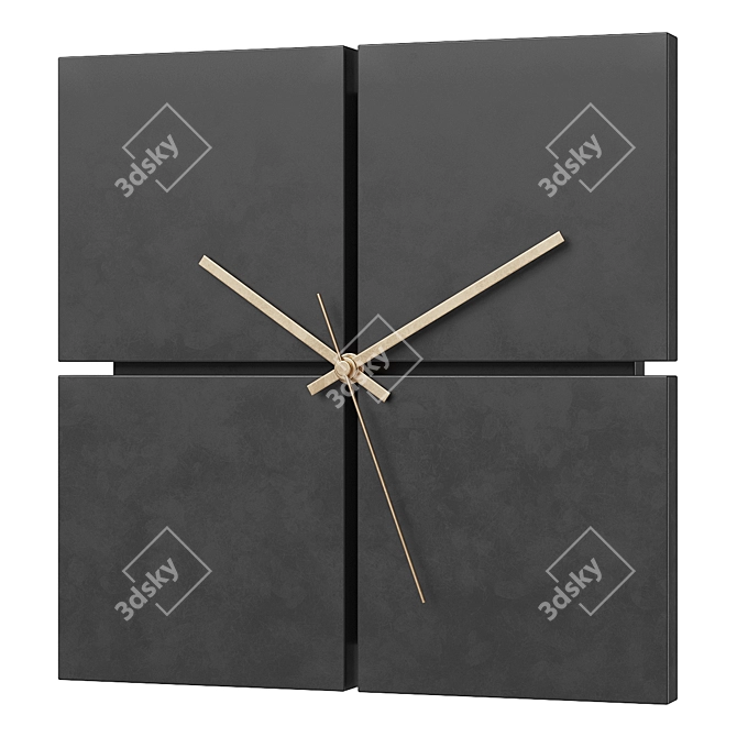 Modern Wall Clock: Sleek Design 3D model image 3