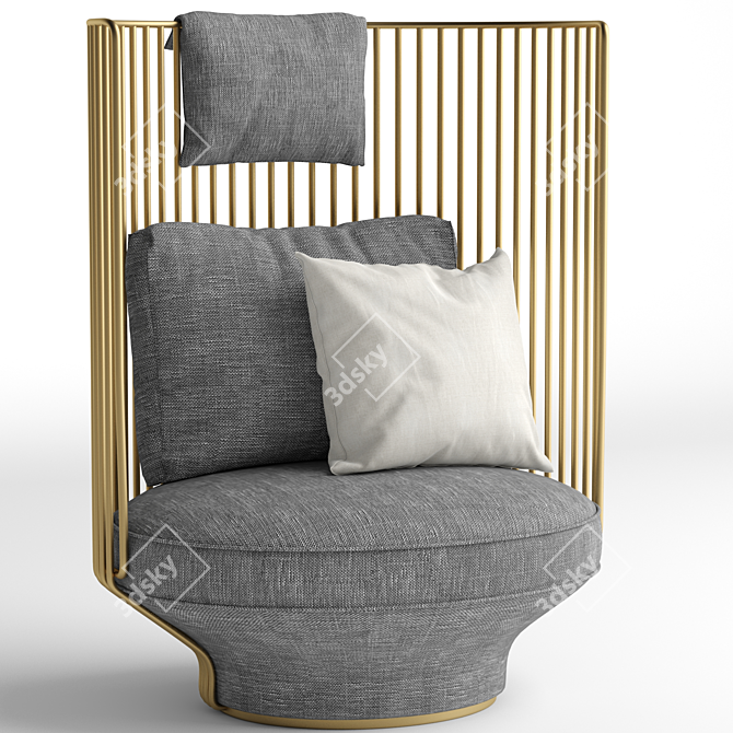 Wittmann Paradise Bird Lounge Chair 3D model image 1
