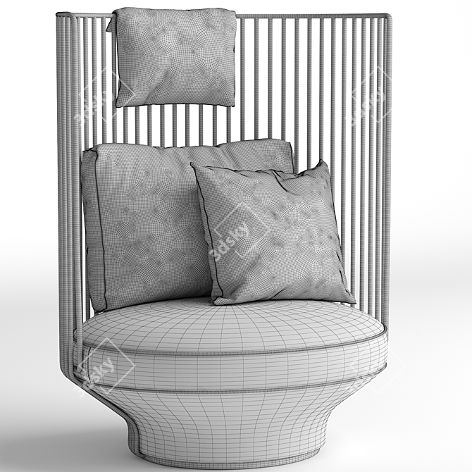 Wittmann Paradise Bird Lounge Chair 3D model image 4