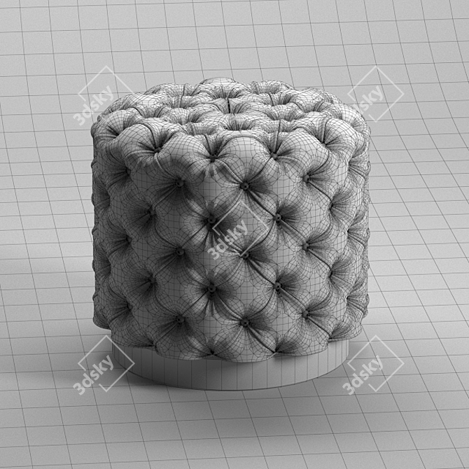 3D MAX 2015 Pouf: Textures & Renders 3D model image 3