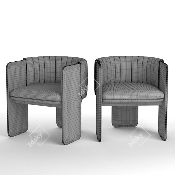 Elegant Luigi Massoni Armchair 3D model image 6