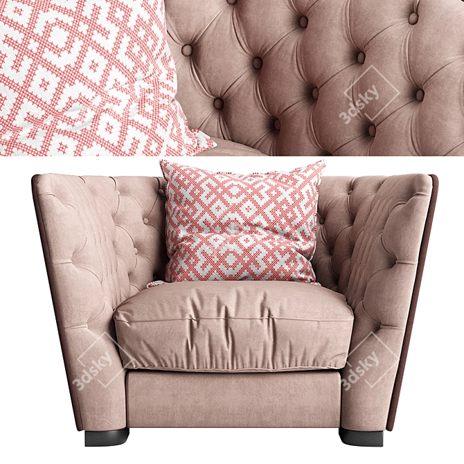 Elegant Royce Furman Armchair 3D model image 2