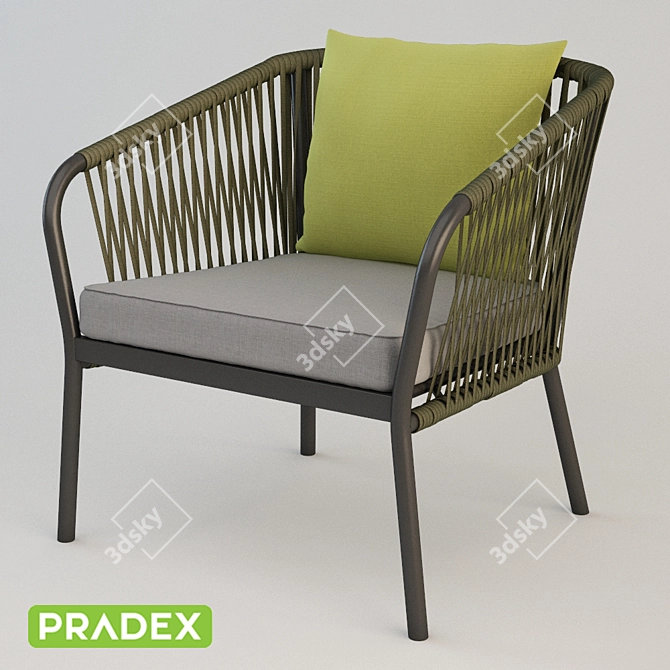 PRADEX Twist Chair: Modern Outdoor Comfort 3D model image 1