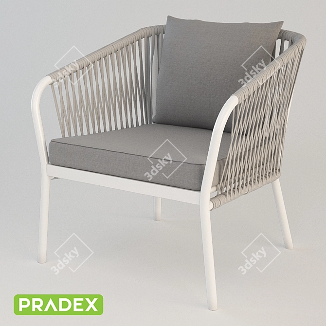 PRADEX Twist Chair: Modern Outdoor Comfort 3D model image 2