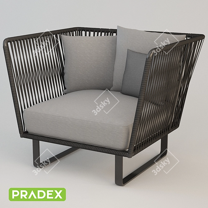 OM Twist-M: Stylish Lounge Chair by PRADEX 3D model image 1