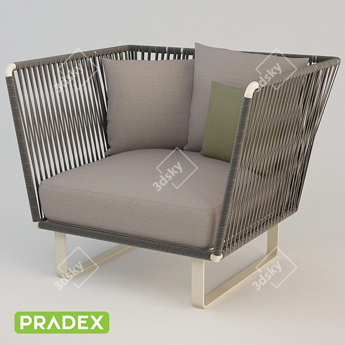 OM Twist-M: Stylish Lounge Chair by PRADEX 3D model image 2