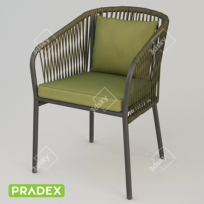 PRADEX Twist Chair: Modern Outdoor Seating 3D model image 1