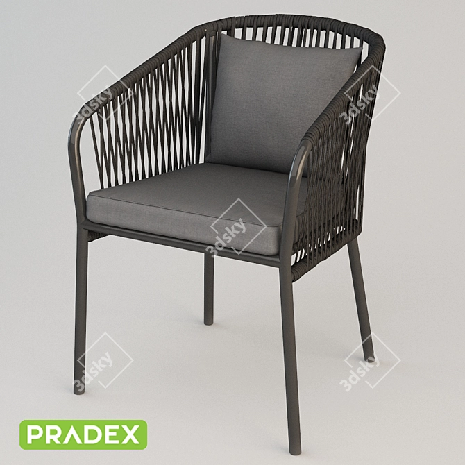 PRADEX Twist Chair: Modern Outdoor Seating 3D model image 2