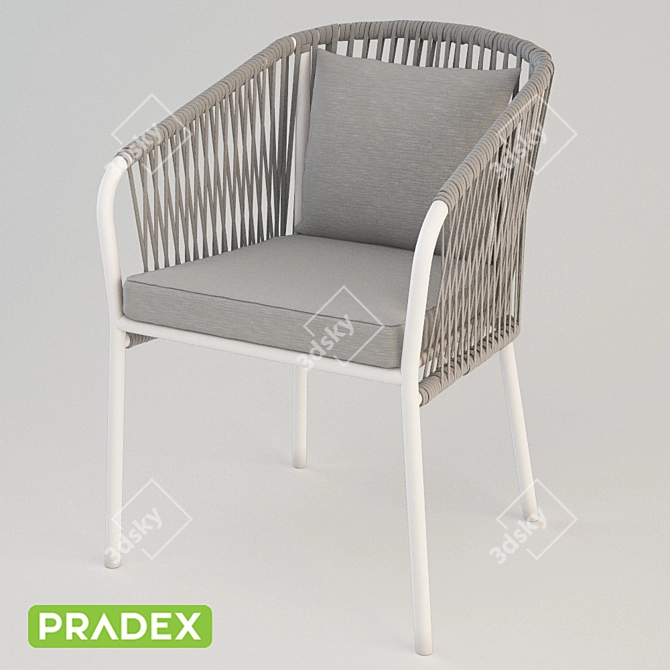 PRADEX Twist Chair: Modern Outdoor Seating 3D model image 3
