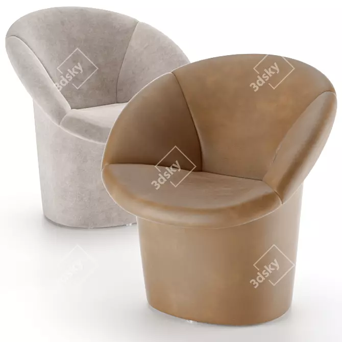 Elegant Mimosa Armchair: Modern Design 3D model image 1