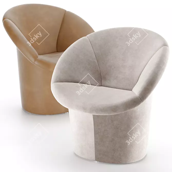 Elegant Mimosa Armchair: Modern Design 3D model image 2