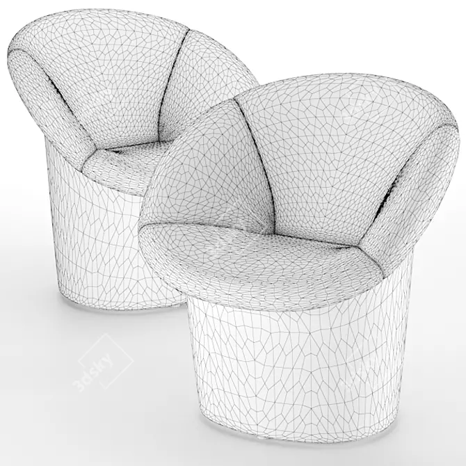 Elegant Mimosa Armchair: Modern Design 3D model image 3