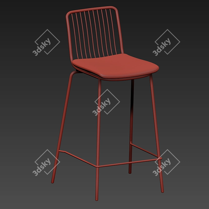 Flood Modern Bar Stool Set 3D model image 4