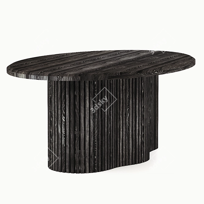 Oval Table - 2300X135X75 Size 3D model image 1