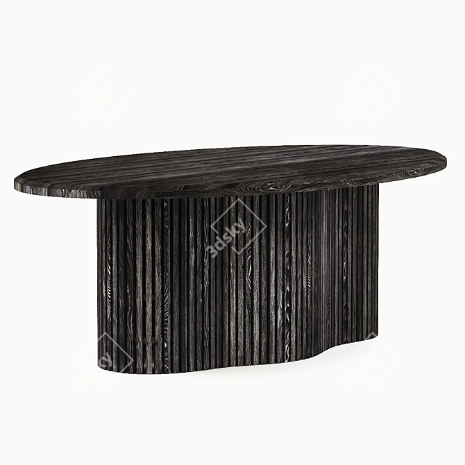 Oval Table - 2300X135X75 Size 3D model image 2