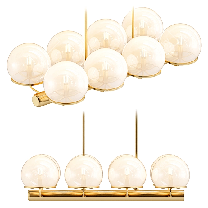 Ingersoll Linear Chandelier - Sleek and Elegant Lighting Fixture 3D model image 1