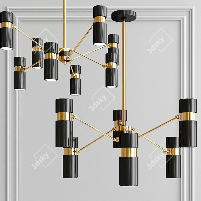 Elegant Edgar Chandelier 3D model image 2