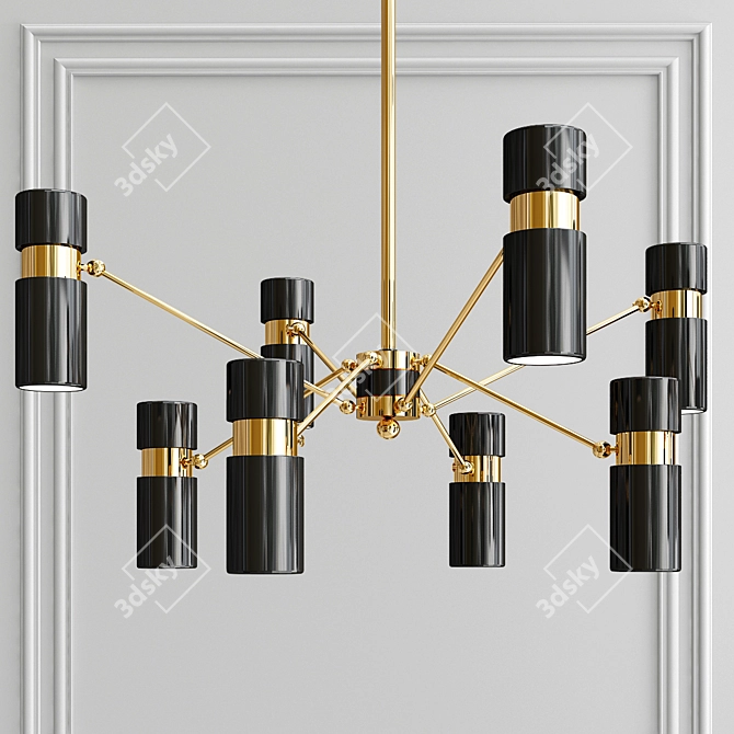 Elegant Edgar Chandelier 3D model image 3