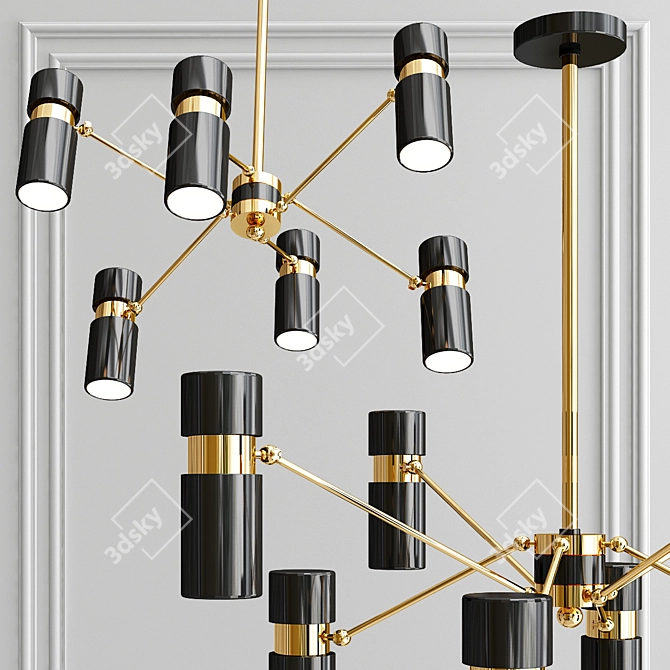 Elegant Edgar Chandelier 3D model image 4