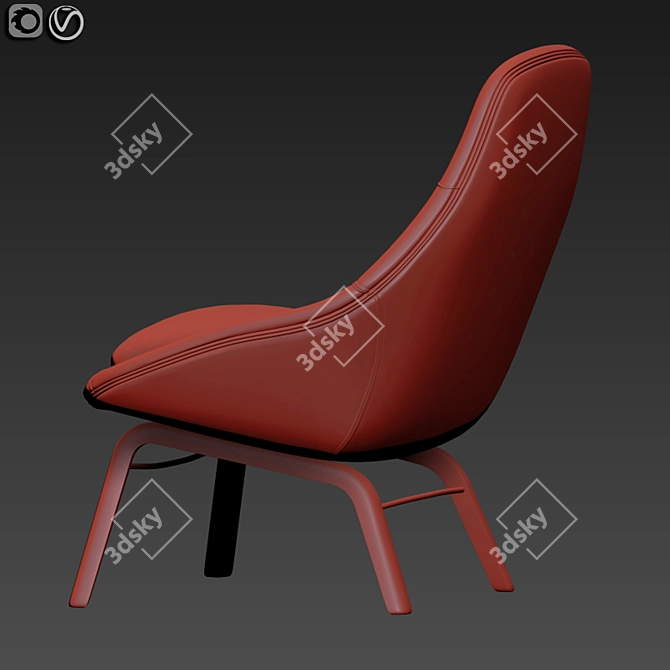  Contemporary Field Lounge Chair 3D model image 3