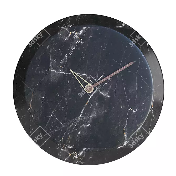 BARI Marble Finish Clock 3D model image 2