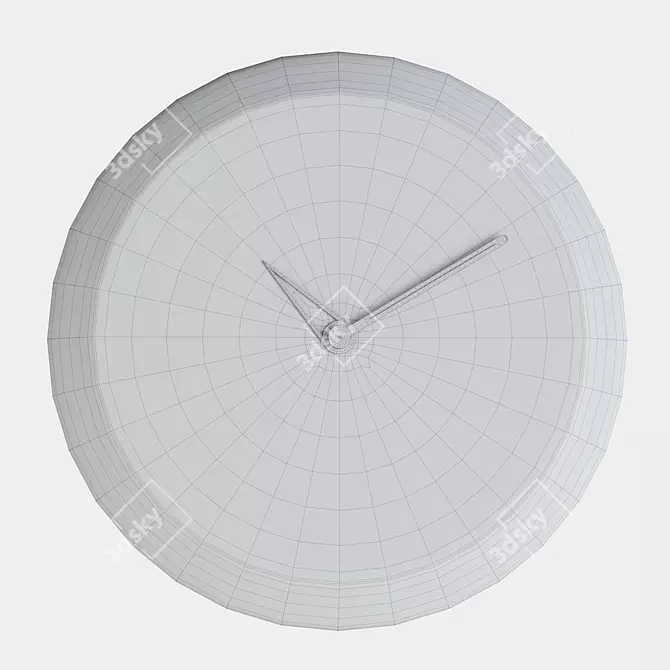 BARI Marble Finish Clock 3D model image 3