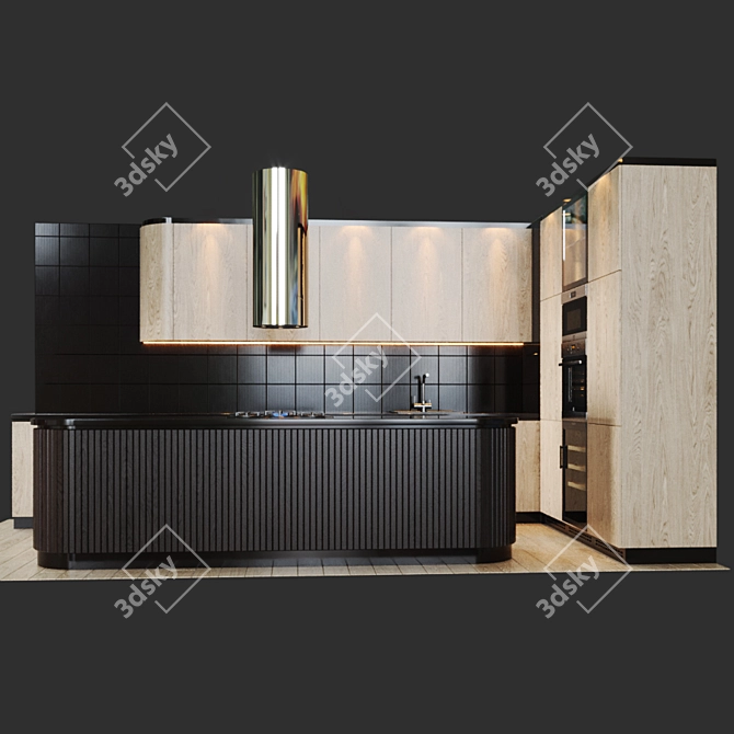 Modern Kitchen Appliance Set 3D model image 2