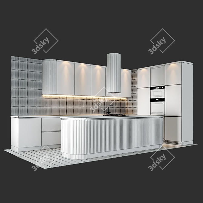 Modern Kitchen Appliance Set 3D model image 3