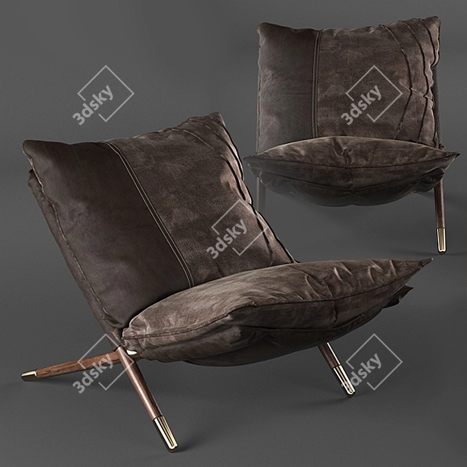 Amir Sayyadi Armchair: Sleek Design and Ultimate Comfort 3D model image 1