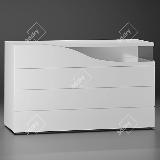 Reflex Segno Wide Chest of Drawers 3D model image 6