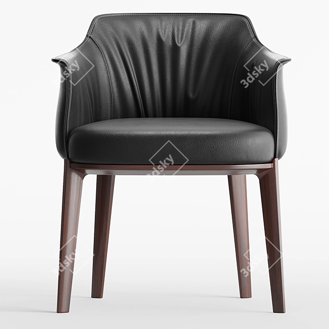 Archibald Leather Armchair by Poltrona Frau 3D model image 3