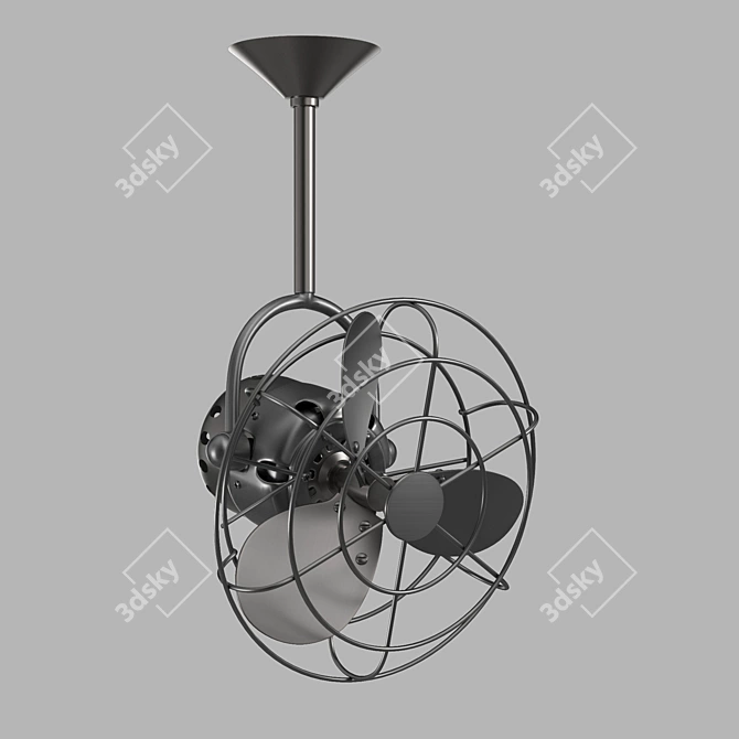 Modern Air Circulator: Ceiling Fan 3D model image 1