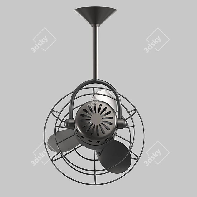 Modern Air Circulator: Ceiling Fan 3D model image 4