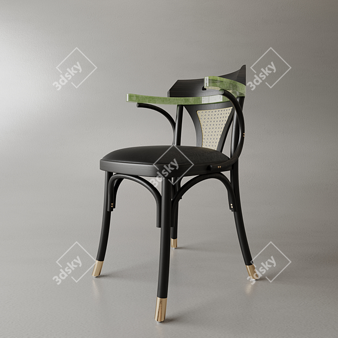 Renewal Epoxy-Infused Wooden Chair 3D model image 1