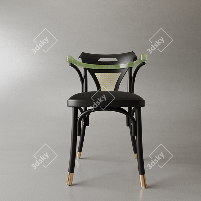 Renewal Epoxy-Infused Wooden Chair 3D model image 2