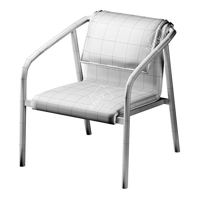 Sleek and Modern Leon Chair 3D model image 5