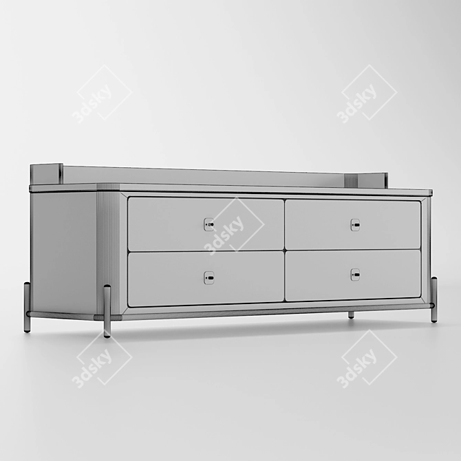 Modern Kayra Chest of Drawers 3D model image 4