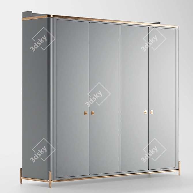 Kayra Stylish Wardrobe: Modern, Spacious, and Versatile 3D model image 1