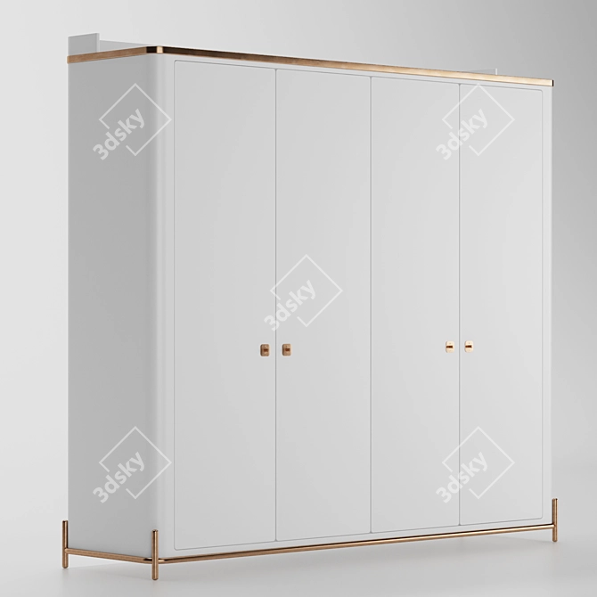 Kayra Stylish Wardrobe: Modern, Spacious, and Versatile 3D model image 2